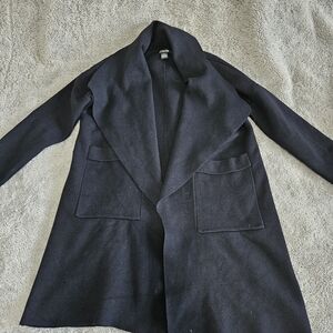 Drapey Black Womens Caridgan